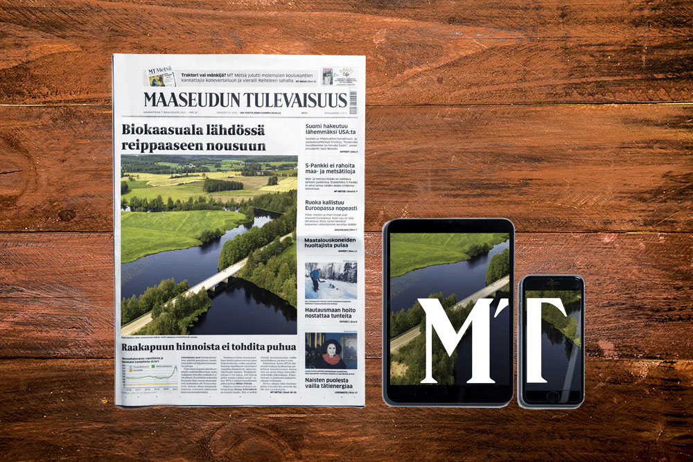 Maaseudun Tulevaisuuden digitilaus eli MT Digi sisältää MT:n ja kaikkien sen liitteiden digitaalisen näköislehden ja paljon muuta.